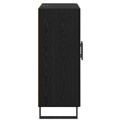 vidaXL Sideboard Black Oak 69.5 x 34 x 90 cm Engineered Wood and Iron
