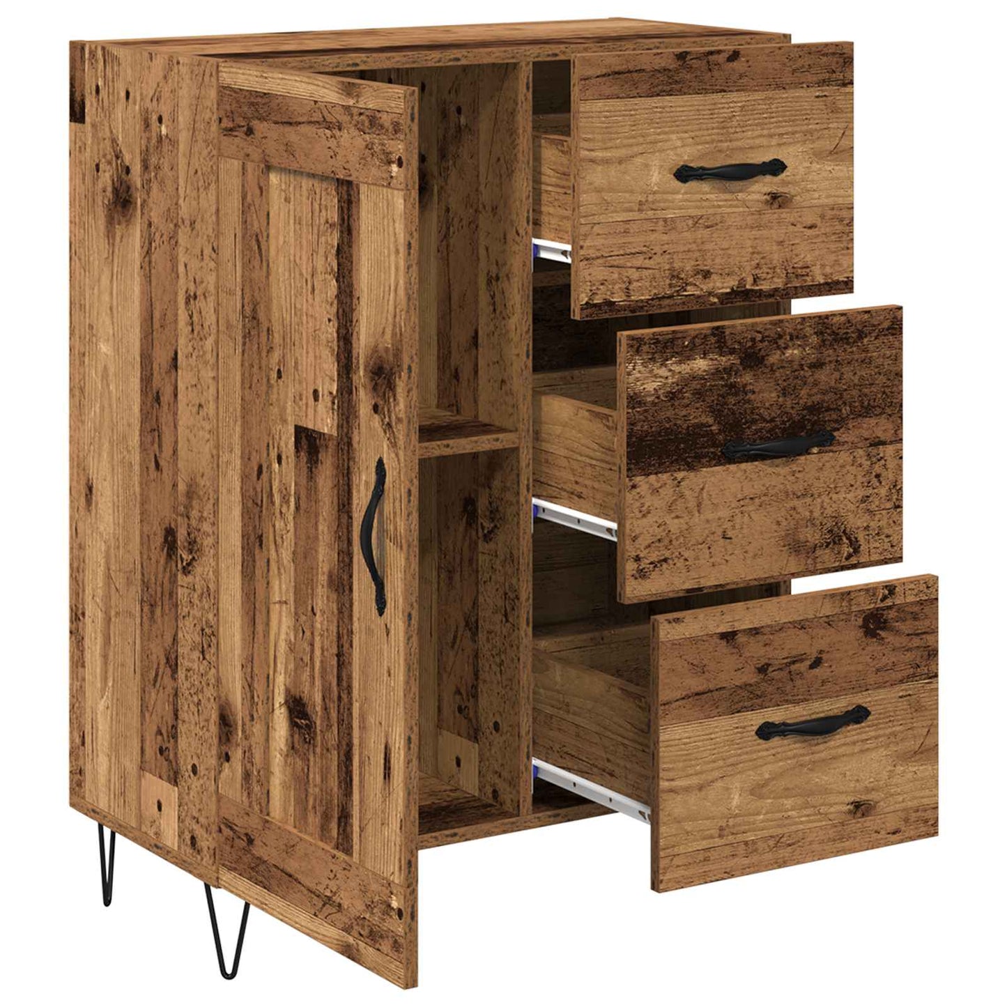 vidaXL Sideboard Old Wood 69.5 x 34 x 90 cm Engineered Wood