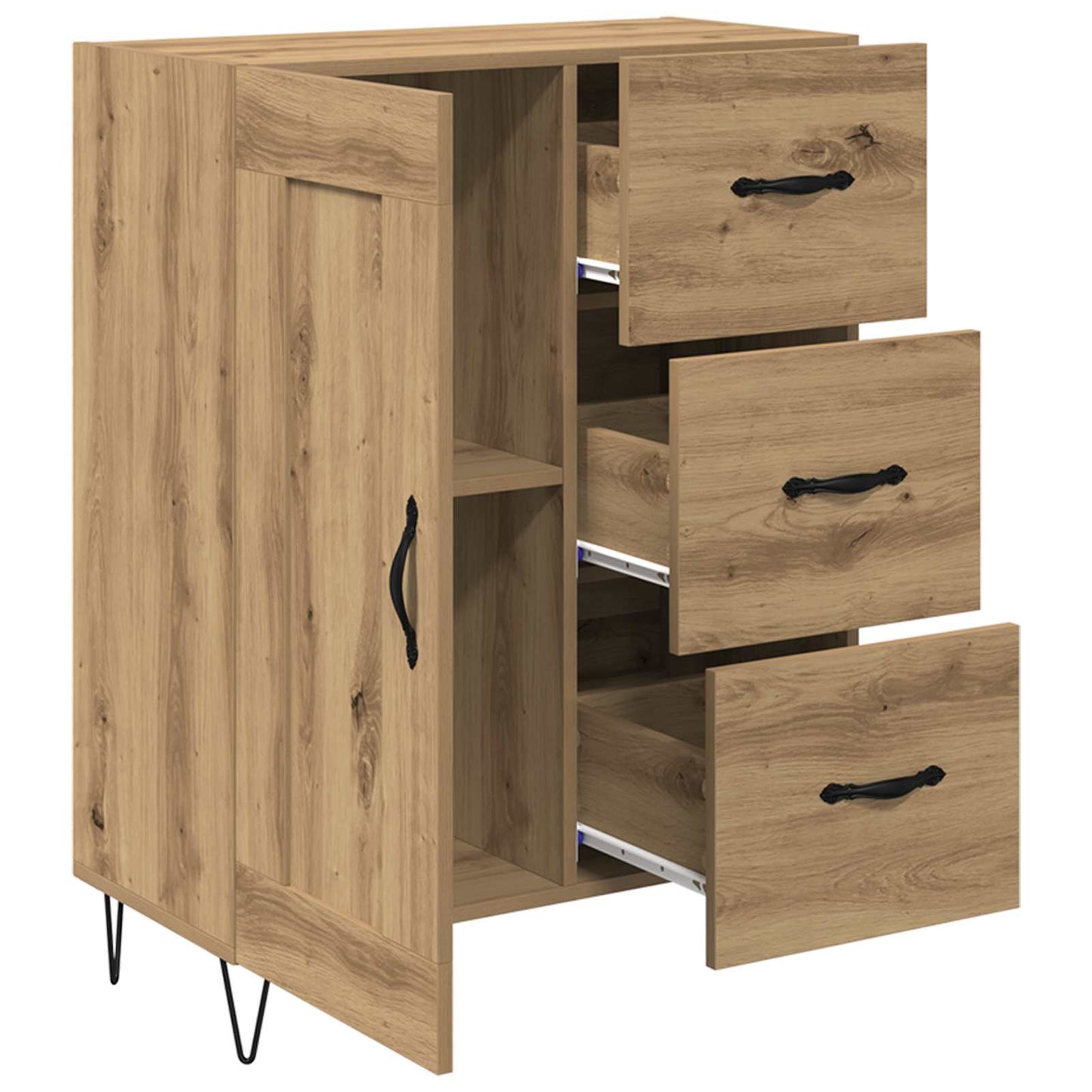 vidaXL Sideboard Artisan Oak 69.5 x 34 x 90 cm Engineered Wood