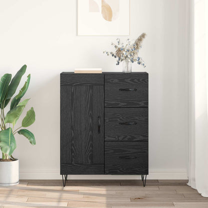 vidaXL Sideboard Black Oak 69.5 x 34 x 90 cm Engineered Wood