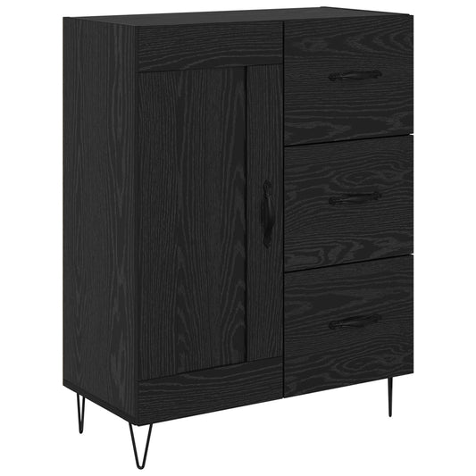 vidaXL Sideboard Black Oak 69.5 x 34 x 90 cm Engineered Wood