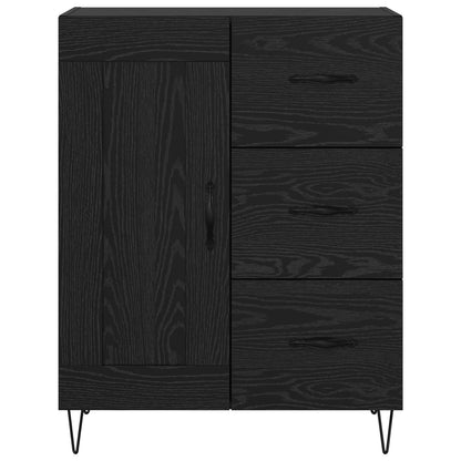 vidaXL Sideboard Black Oak 69.5 x 34 x 90 cm Engineered Wood