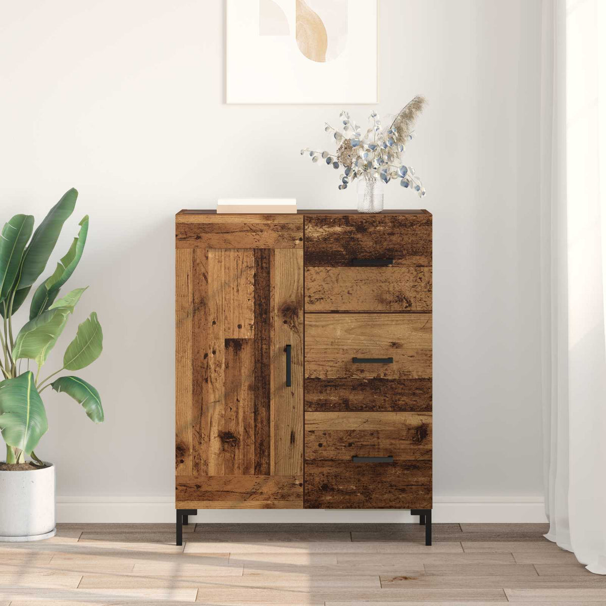 vidaXL Sideboard Old wood 69.5 x 34 x 90 cm Engineered Wood