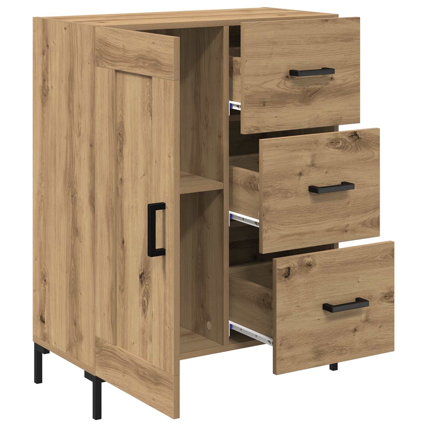 vidaXL Sideboard Artisan oak 69.5 x 34 x 90 cm Engineered wood