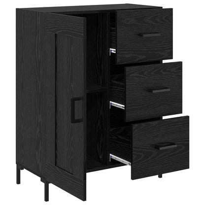 vidaXL Sideboard Black oak 69.5 x 34 x 90 cm Engineered Wood