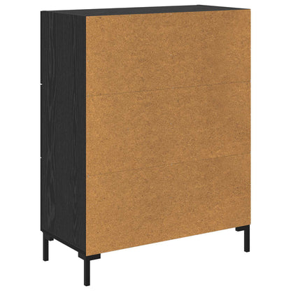 vidaXL Sideboard Black oak 69.5 x 34 x 90 cm Engineered Wood