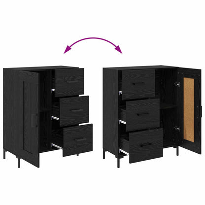vidaXL Sideboard Black oak 69.5 x 34 x 90 cm Engineered Wood