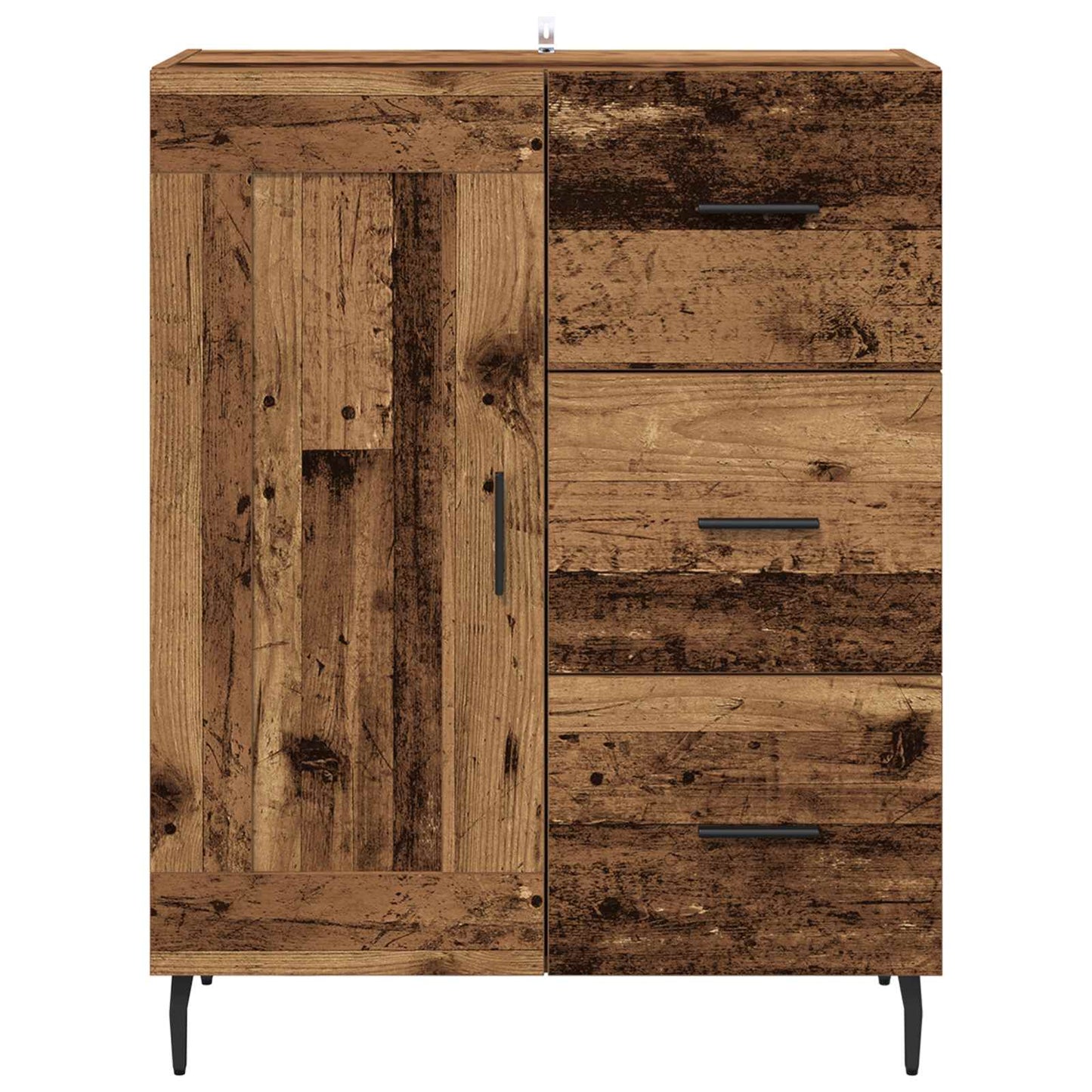 vidaXL Sideboard Old Wood 69.5 x 34 x 90 cm Engineered Wood and Iron