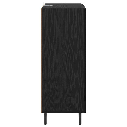 vidaXL Sideboard Black Oak 69.5 x 34 x 90 cm Engineered Wood and Iron