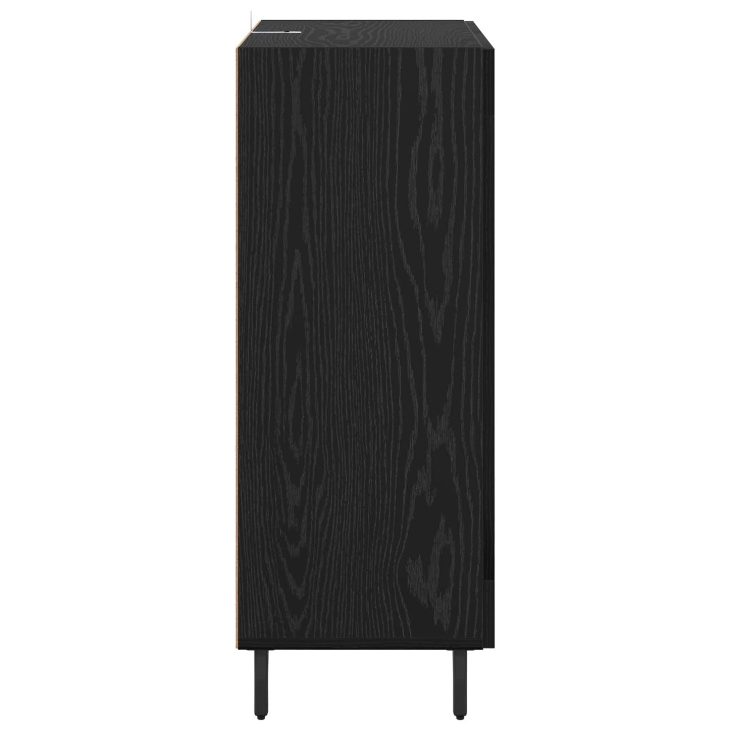 vidaXL Sideboard Black Oak 69.5 x 34 x 90 cm Engineered Wood and Iron