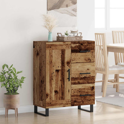 vidaXL Sideboard Old Wood 69.5 x 34 x 90 cm Engineered Wood and Iron