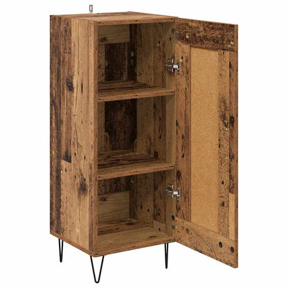 vidaXL Sideboard Old Wood 34.5 x 34 x 90 cm Engineered Wood and Iron