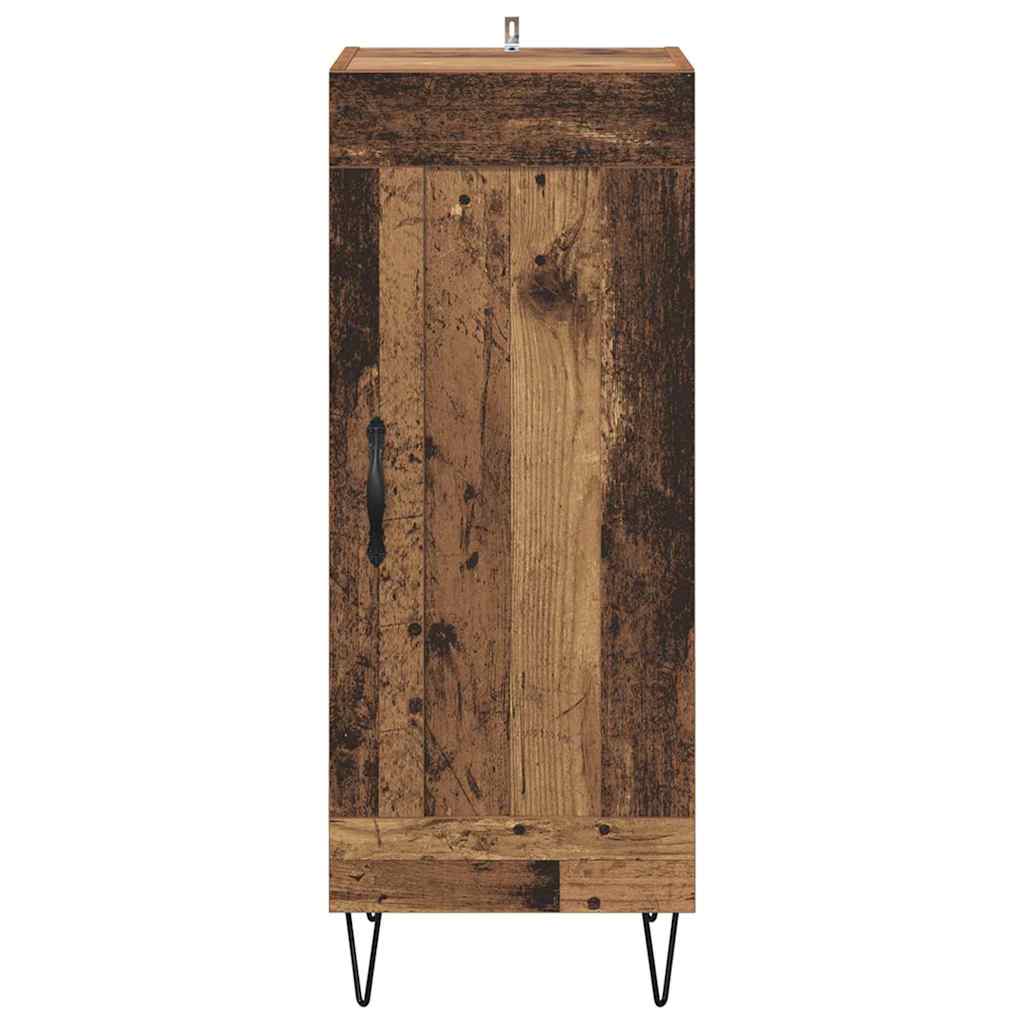 vidaXL Sideboard Old Wood 34.5 x 34 x 90 cm Engineered Wood and Iron