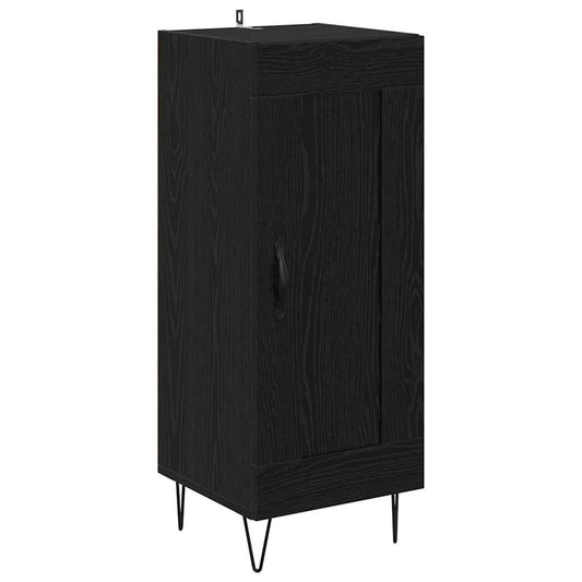 vidaXL Sideboard Black Oak 34.5 x 34 x 90 cm Engineered Wood and Iron