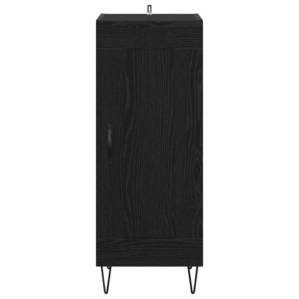 vidaXL Sideboard Black Oak 34.5 x 34 x 90 cm Engineered Wood and Iron