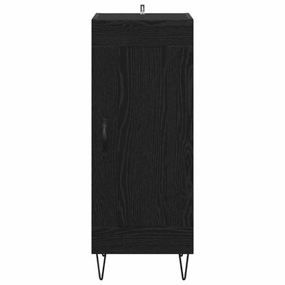 vidaXL Sideboard Black Oak 34.5 x 34 x 90 cm Engineered Wood and Iron