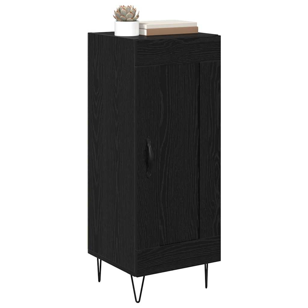 vidaXL Sideboard Black Oak 34.5 x 34 x 90 cm Engineered Wood and Iron