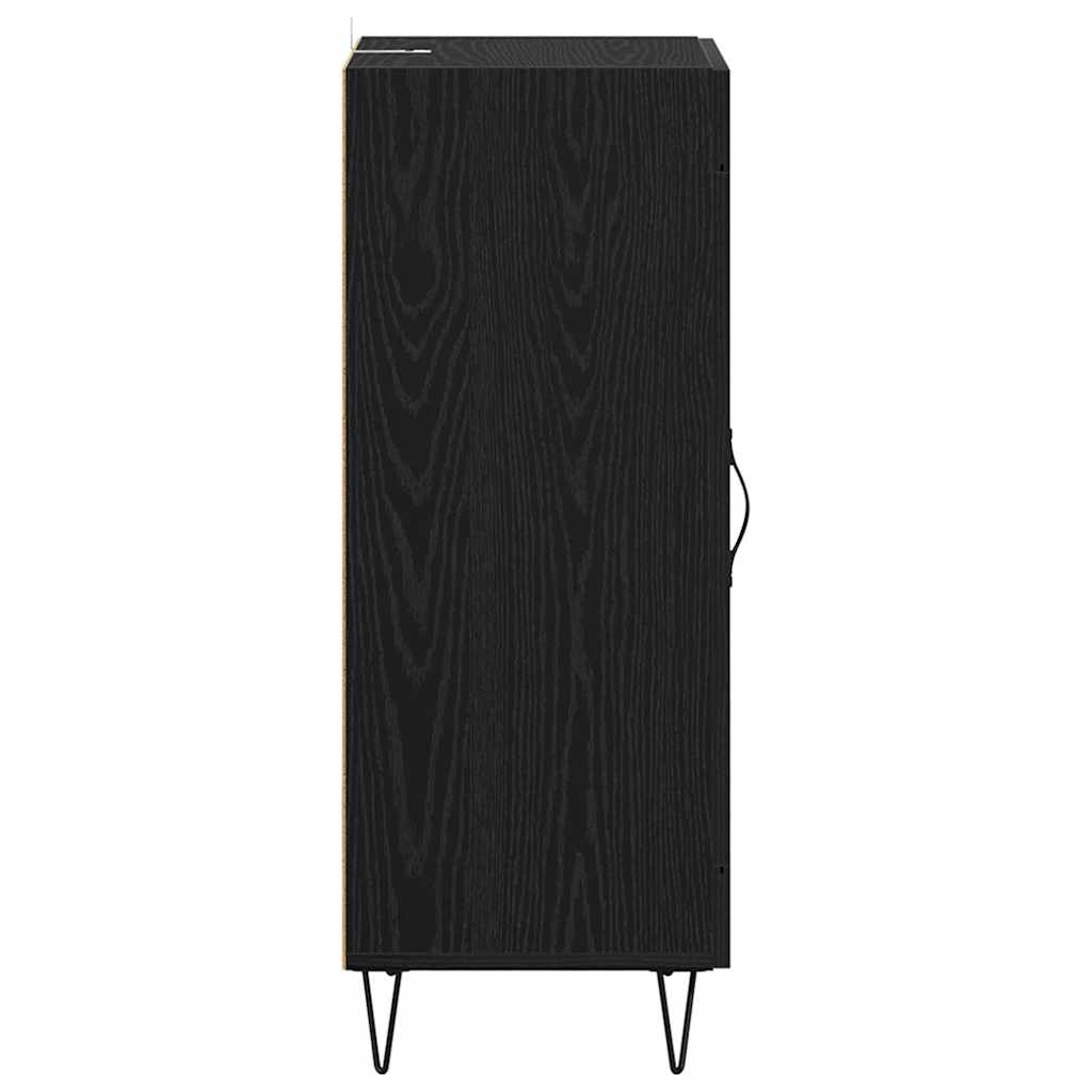 vidaXL Sideboard Black Oak 34.5 x 34 x 90 cm Engineered Wood and Iron