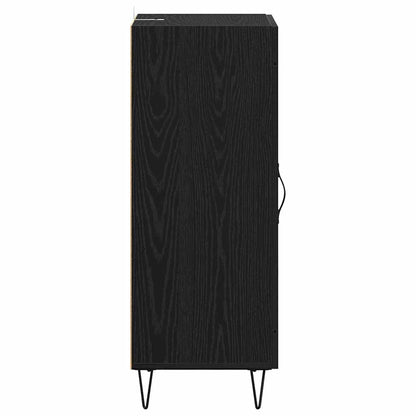 vidaXL Sideboard Black Oak 34.5 x 34 x 90 cm Engineered Wood and Iron