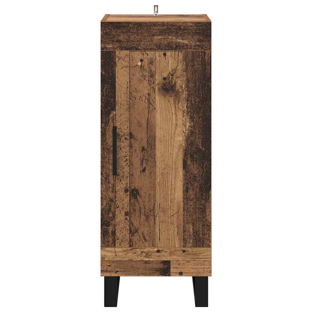 vidaXL Sideboard Old Wood 34.5 x 34 x 90 cm Engineered Wood and Iron