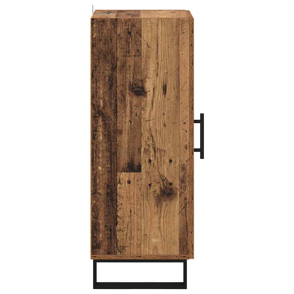 vidaXL Sideboard Old Wood 34.5 x 34 x 90 cm Engineered Wood and Iron