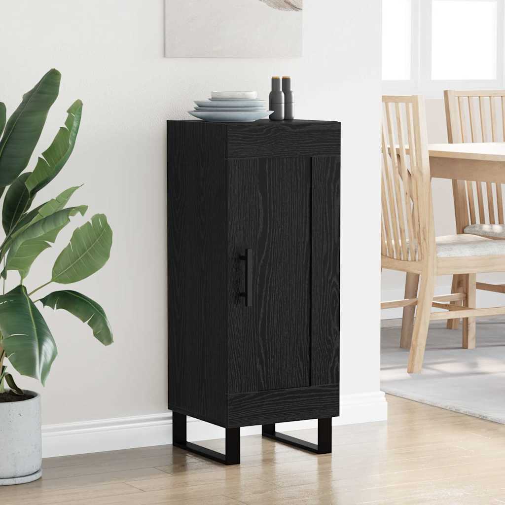 vidaXL Sideboard Black Oak 34.5 x 34 x 90 cm Engineered Wood and Iron