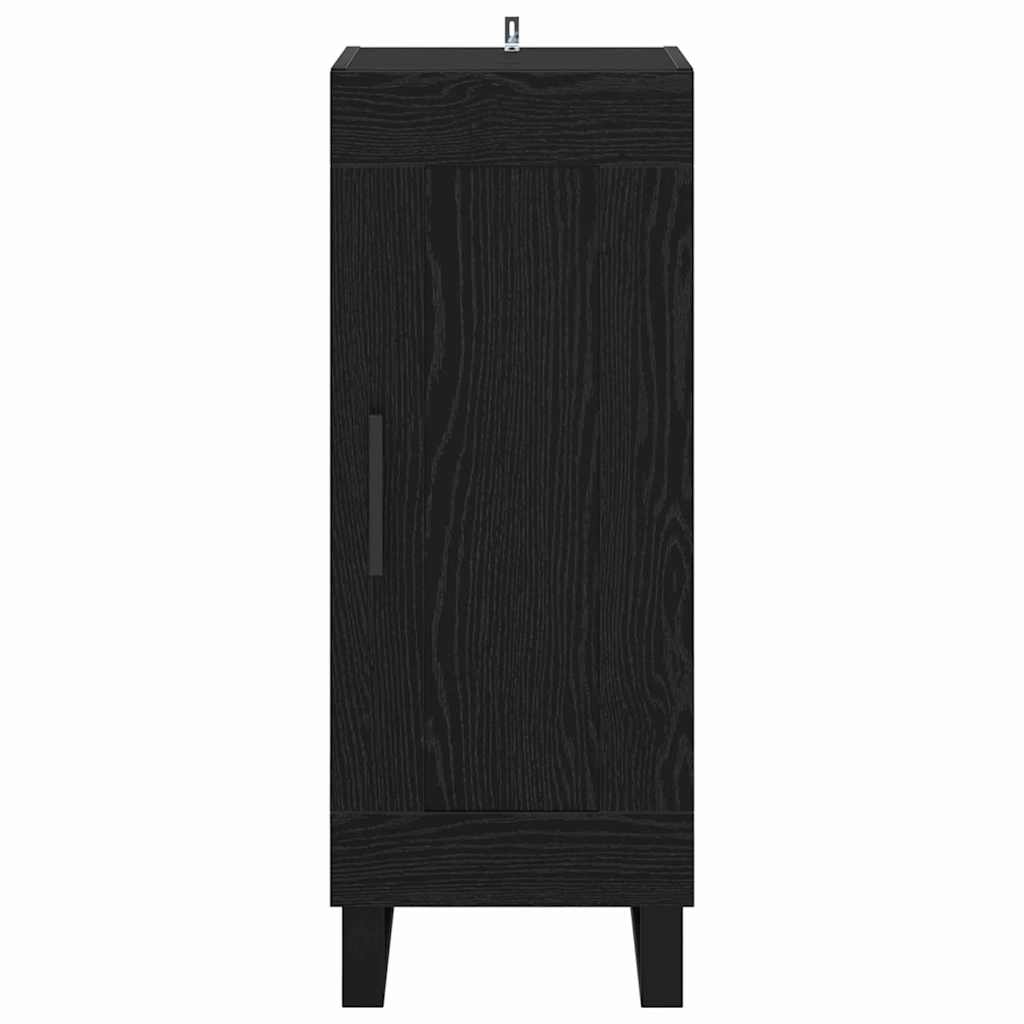 vidaXL Sideboard Black Oak 34.5 x 34 x 90 cm Engineered Wood and Iron