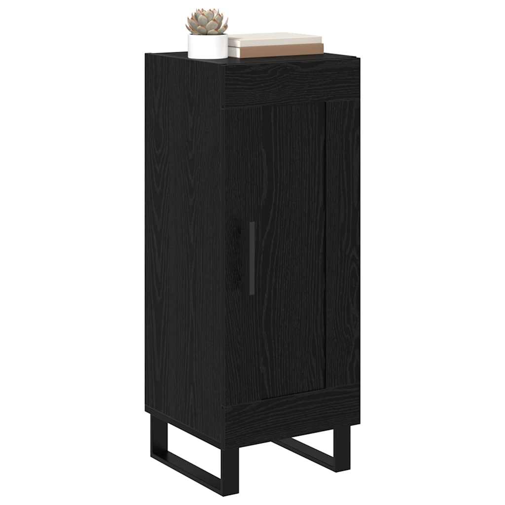 vidaXL Sideboard Black Oak 34.5 x 34 x 90 cm Engineered Wood and Iron