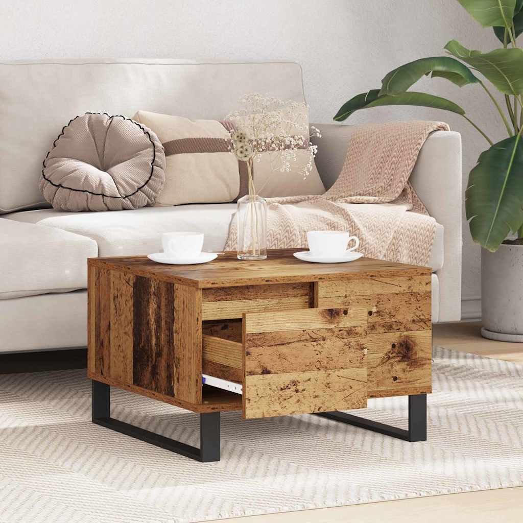 vidaXL Coffee Table Old Wood 55 x 55 x 36.5 cm Engineered Wood
