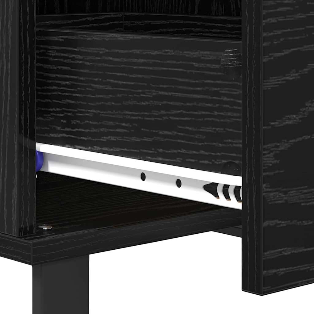 vidaXL Coffee Table Black Oak 55 x 55 x 36.5 cm Engineered Wood