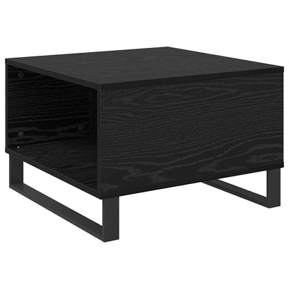 vidaXL Coffee Table Black Oak 55 x 55 x 36.5 cm Engineered Wood