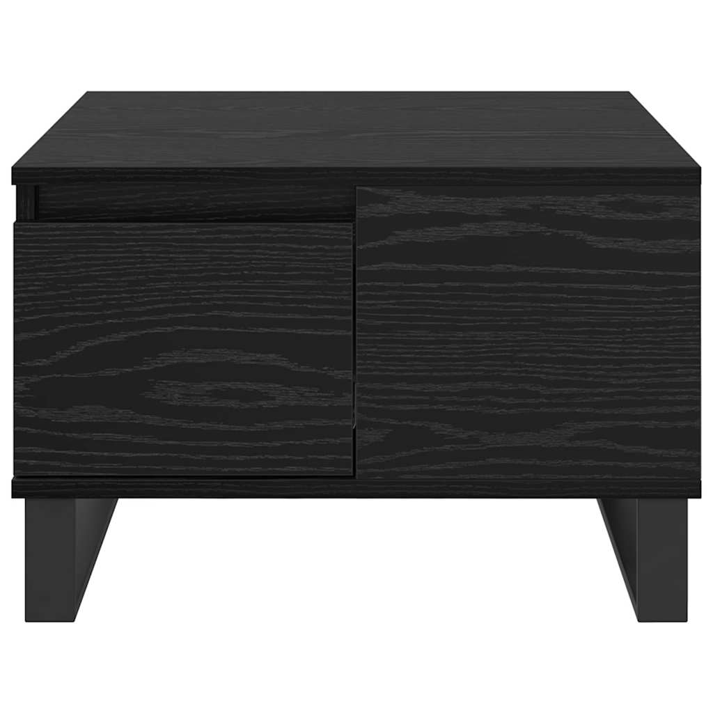 vidaXL Coffee Table Black Oak 55 x 55 x 36.5 cm Engineered Wood