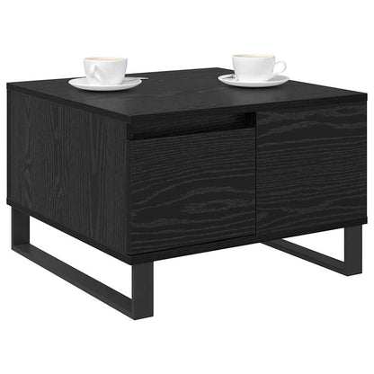 vidaXL Coffee Table Black Oak 55 x 55 x 36.5 cm Engineered Wood