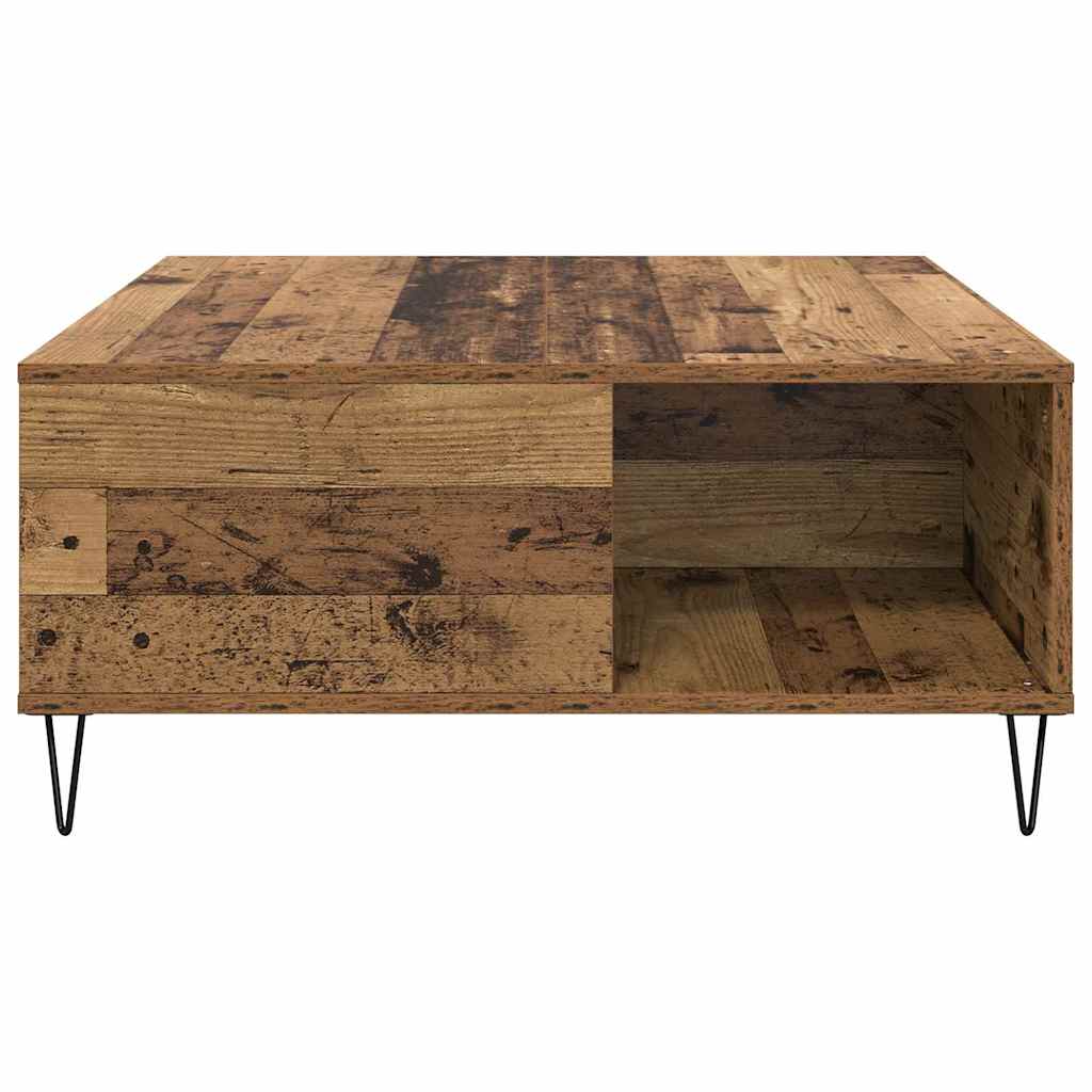 vidaXL Coffee Table Old Wood 80 x 80 x 36.5 cm Engineered Wood