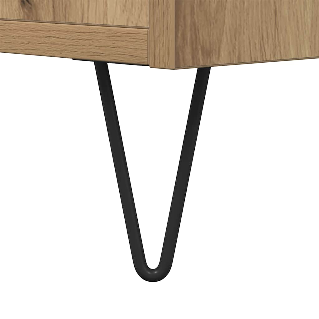 vidaXL Coffee Table Artisan Oak 80 x 80 x 36.5 cm Engineered Wood