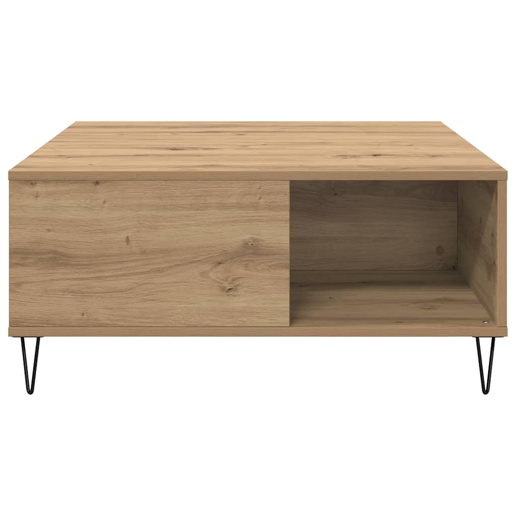 vidaXL Coffee Table Artisan Oak 80 x 80 x 36.5 cm Engineered Wood