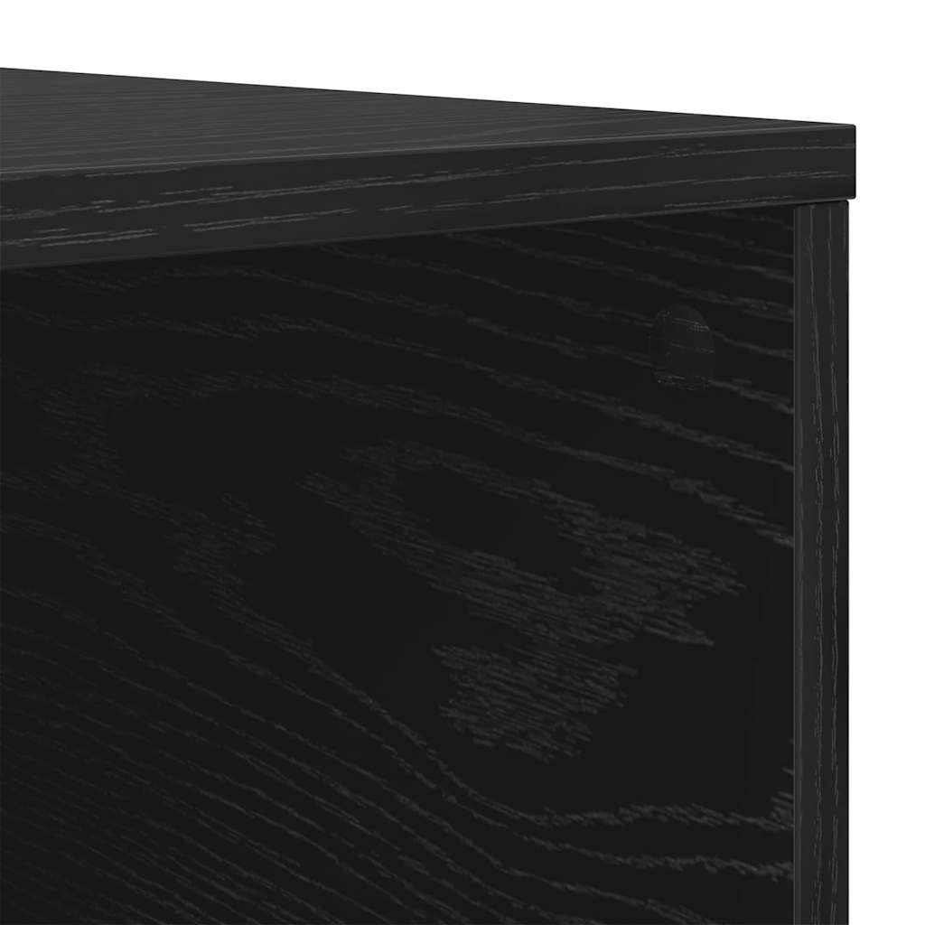 vidaXL Coffee Table Black Oak 80 x 80 x 36.5 cm Engineered Wood