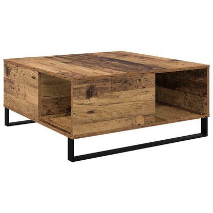 vidaXL Coffee Table Old Wood 80 x 80 x 36.5 cm Engineered Wood