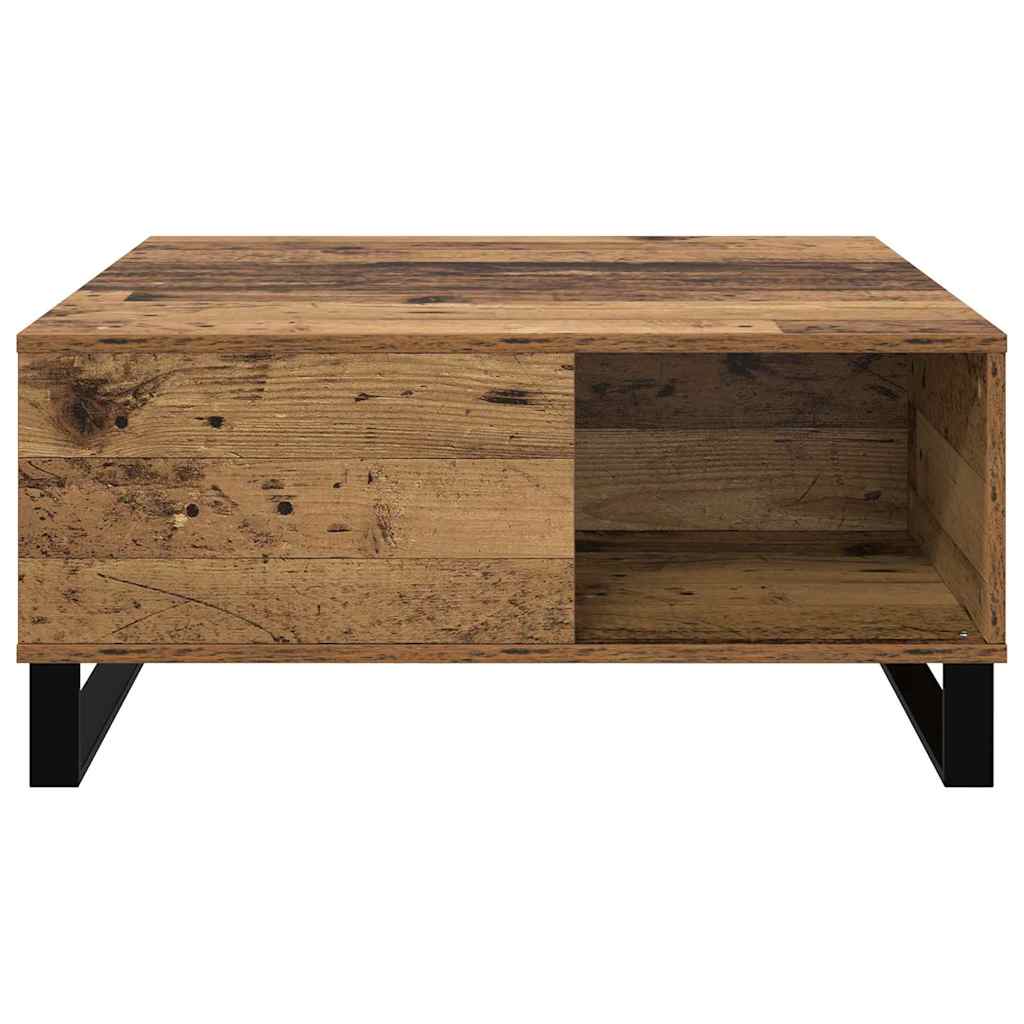 vidaXL Coffee Table Old Wood 80 x 80 x 36.5 cm Engineered Wood