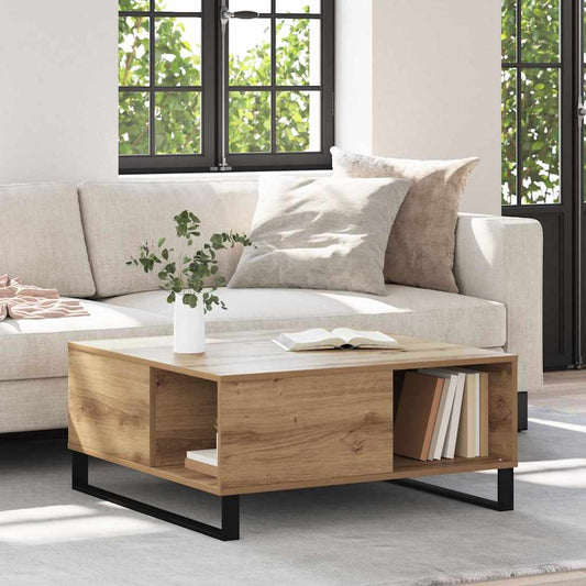 vidaXL Coffee Table Artisan Oak 80 x 80 x 36.5 cm Engineered Wood