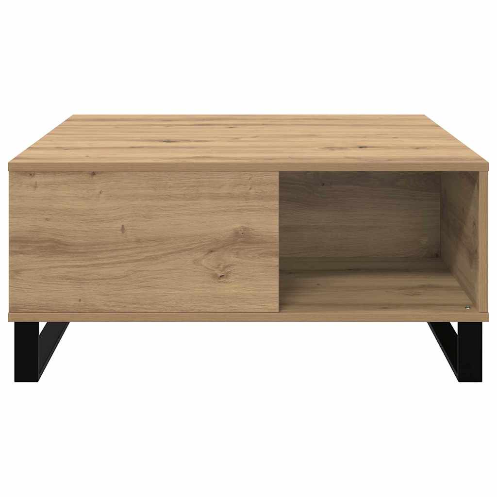 vidaXL Coffee Table Artisan Oak 80 x 80 x 36.5 cm Engineered Wood