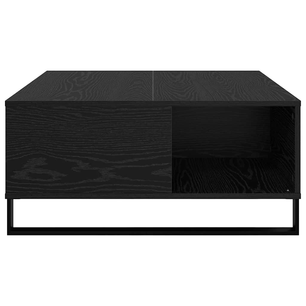 vidaXL Coffee Table Black Oak 80 x 80 x 36.5 cm Engineered Wood