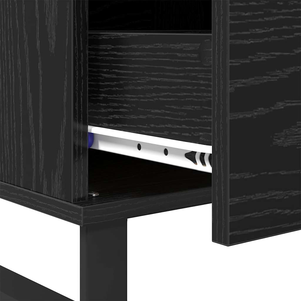 vidaXL Coffee Table Black Oak 90 x 50 x 36.5 cm Engineered Wood
