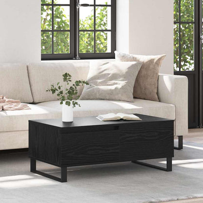 vidaXL Coffee Table Black Oak 90 x 50 x 36.5 cm Engineered Wood