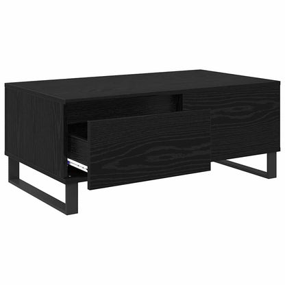 vidaXL Coffee Table Black Oak 90 x 50 x 36.5 cm Engineered Wood