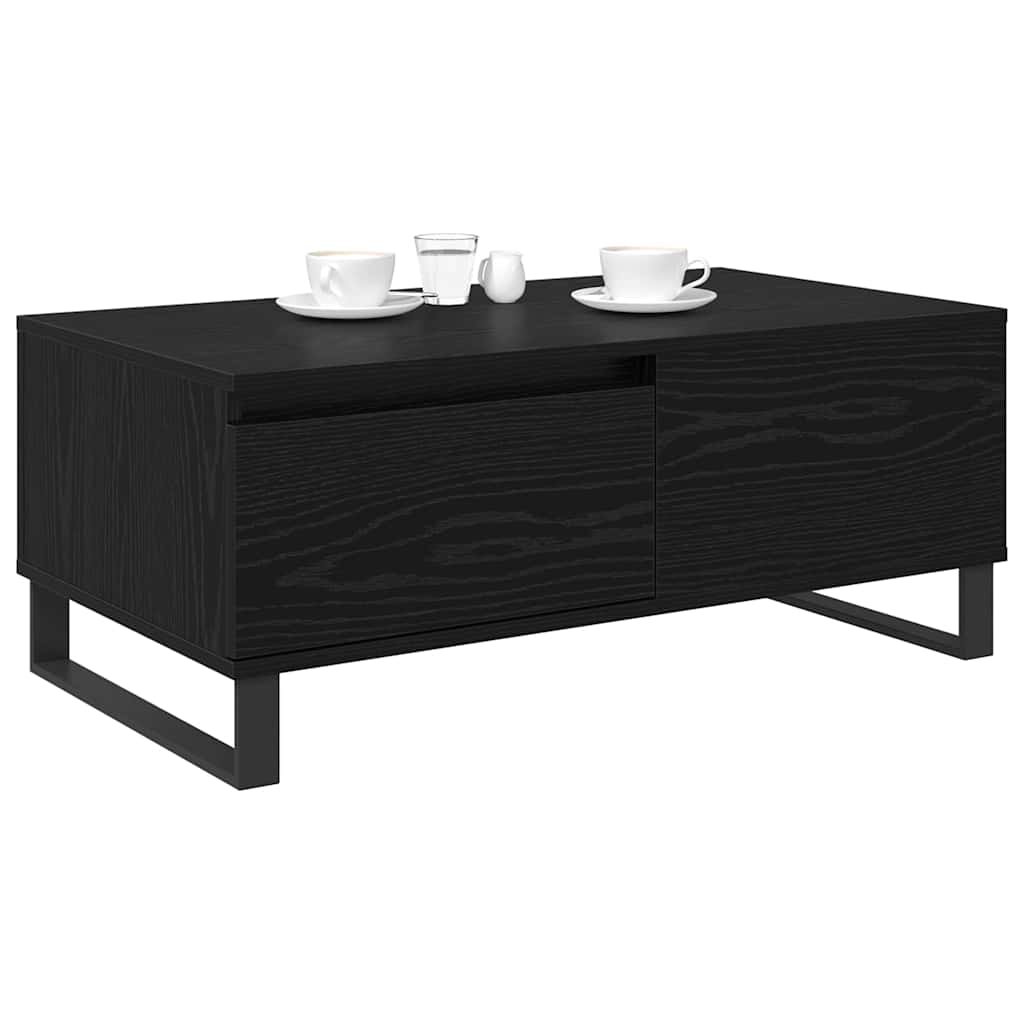 vidaXL Coffee Table Black Oak 90 x 50 x 36.5 cm Engineered Wood