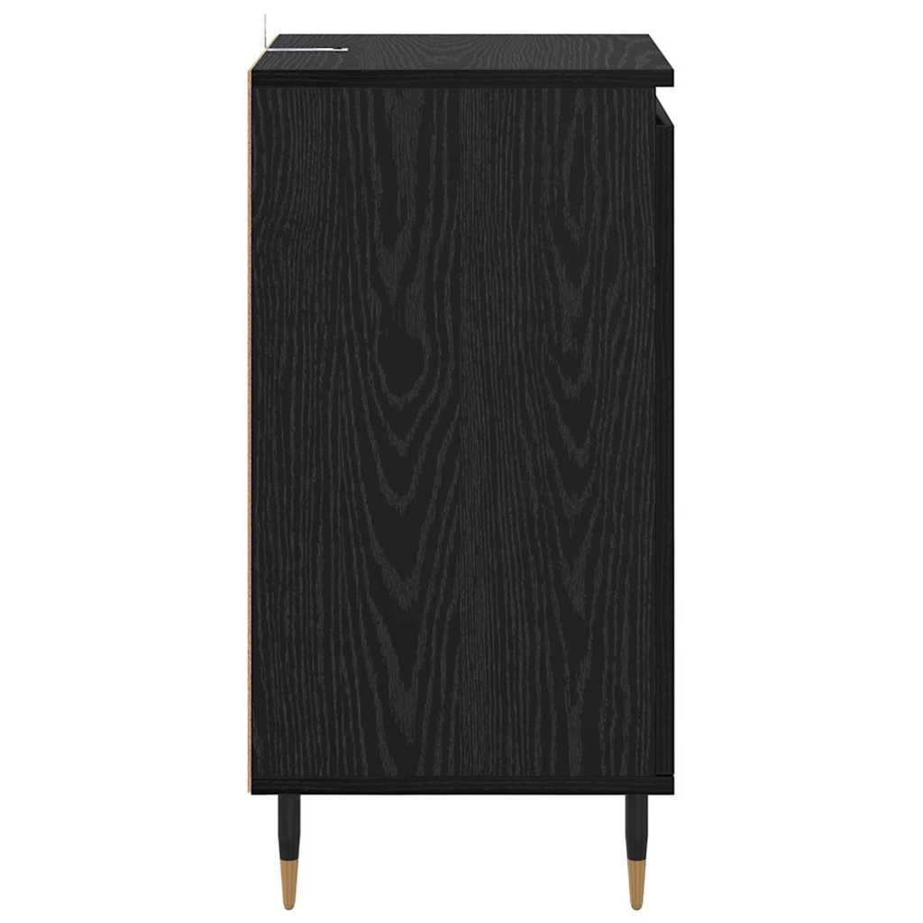 vidaXL Sideboard 2 pcs Black Oak 40 x 35 x 70 cm