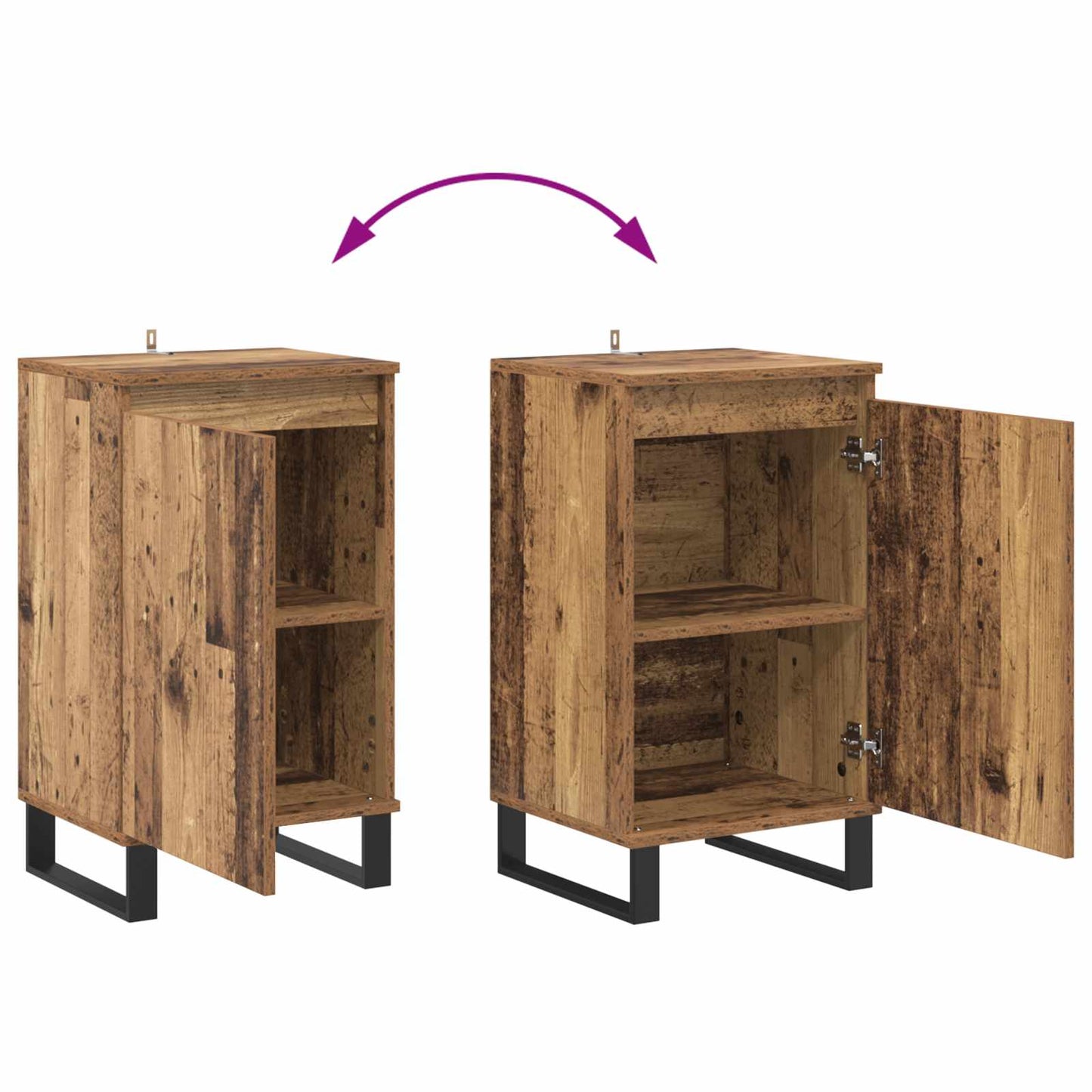 vidaXL Sideboard Old Wood 40 x 35 x 70 cm Engineered Wood