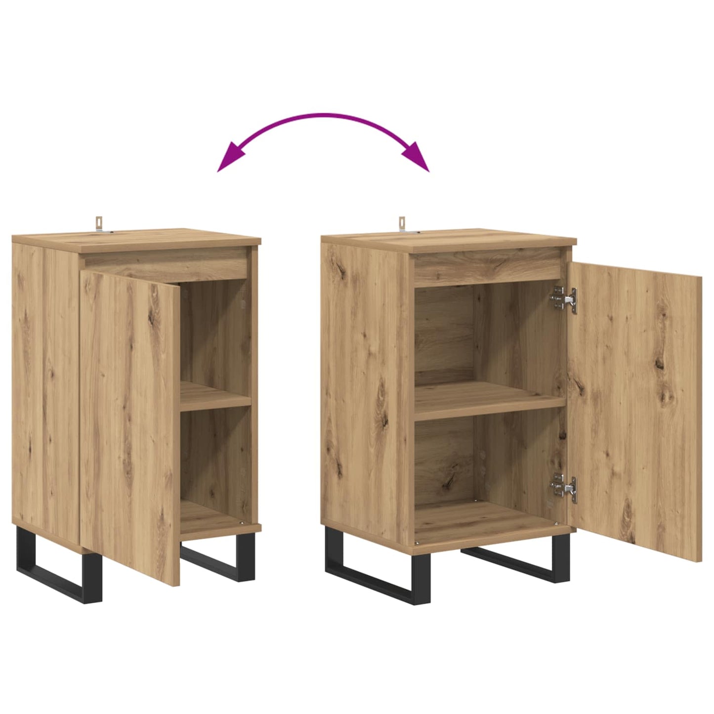 vidaXL Sideboard Artisan Oak 40 x 35 x 70 cm Engineered Wood
