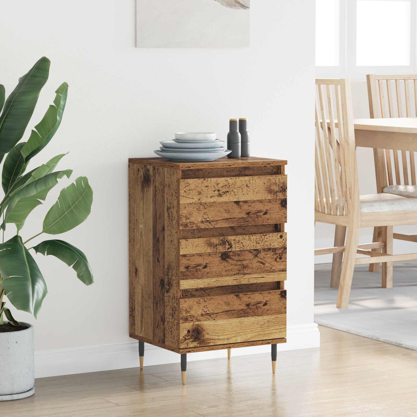 vidaXL Sideboard Old wood 35 x 40 x 70 cm Engineered Wood
